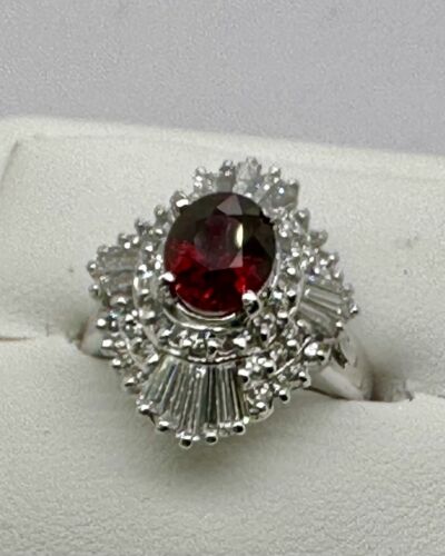 Stunning Unheated No Heat 1.71ct Pigeon’s Blood Ruby Ring AIGS Cert