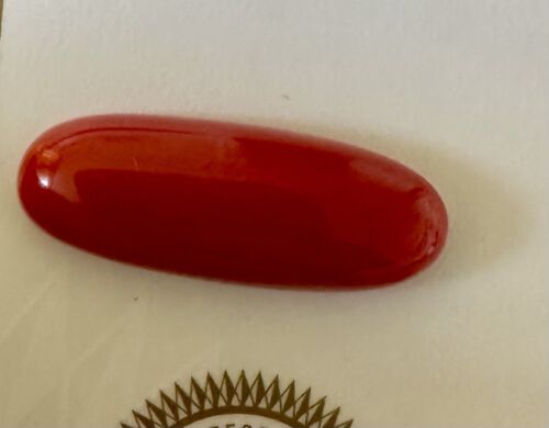Wonderful Ox Blood 12.43ct Coral Cabochon