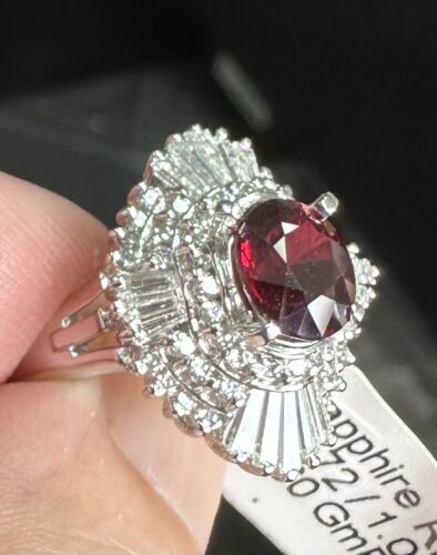 Stunning Unheated No Heat 1.71ct Pigeon’s Blood Ruby Ring AIGS Cert