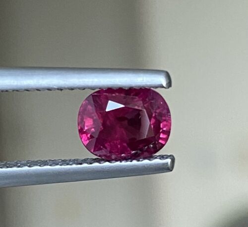 A Superb Unheated 1.27ct Burma Pigeon’s Blood Vivid Red Ruby Lotus C