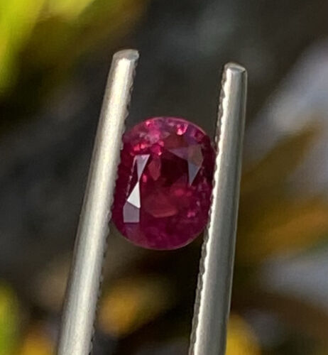 A Superb Unheated 1.27ct Burma Pigeon’s Blood Vivid Red Ruby Lotus C