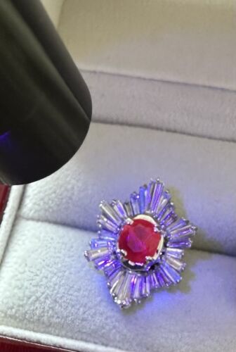 Unheated NoHeat 2.55ct Burma Ruby 18k Earrings GIA