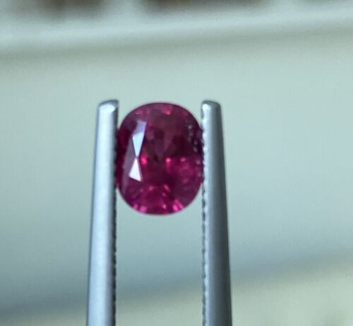 A Superb Unheated 1.27ct Burma Pigeon’s Blood Vivid Red Ruby Lotus C