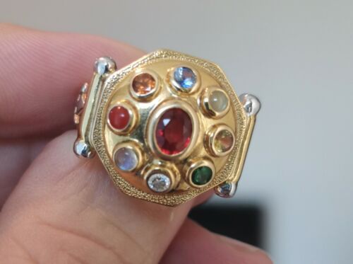 Nine Stone Navratna Astrological 18k Ring