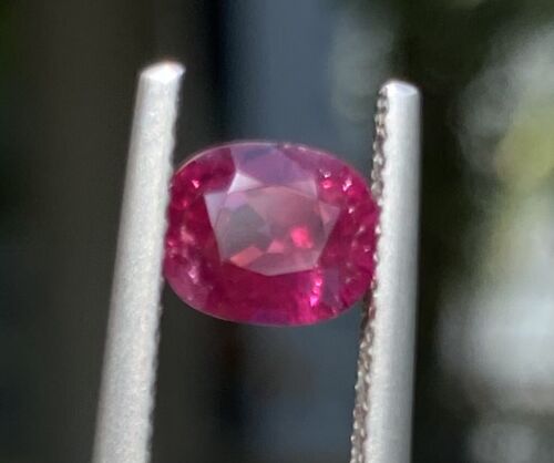 A Superb Unheated 1.27ct Burma Pigeon’s Blood Vivid Red Ruby Lotus C
