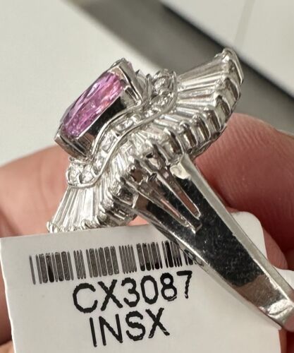 Superb 2.17ct Pink Sapphire & Diamond Ring