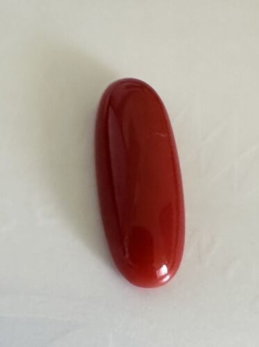 Wonderful Ox Blood 12.43ct Coral Cabochon