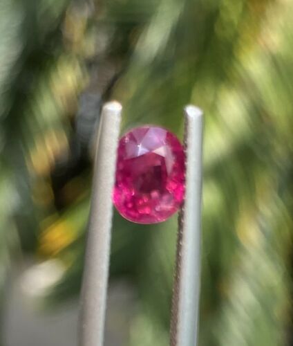 A Superb Unheated 1.27ct Burma Pigeon’s Blood Vivid Red Ruby Lotus C