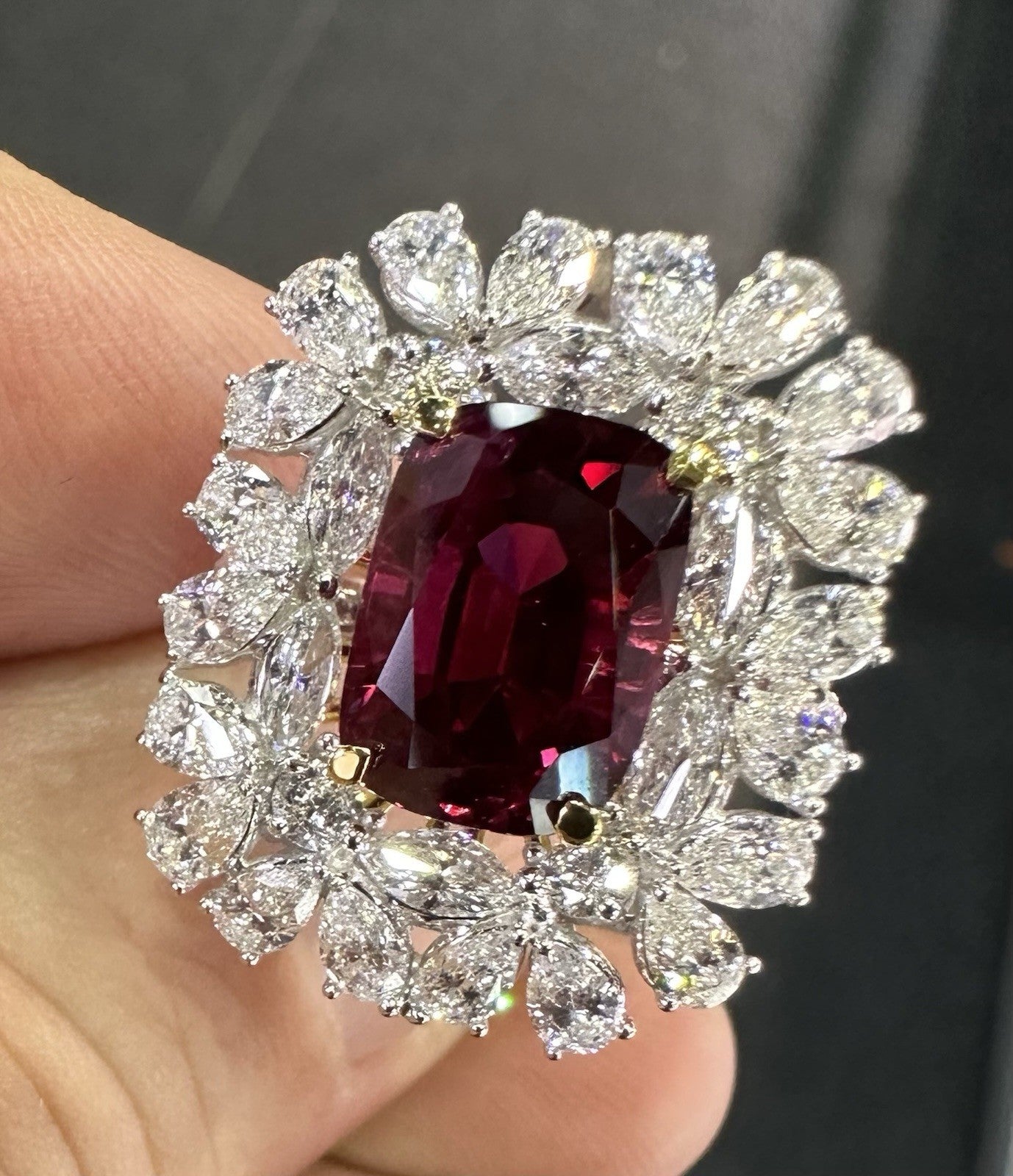 A Sensational Unheated No Heat 5.07ct Thai Ruby Ring GIA