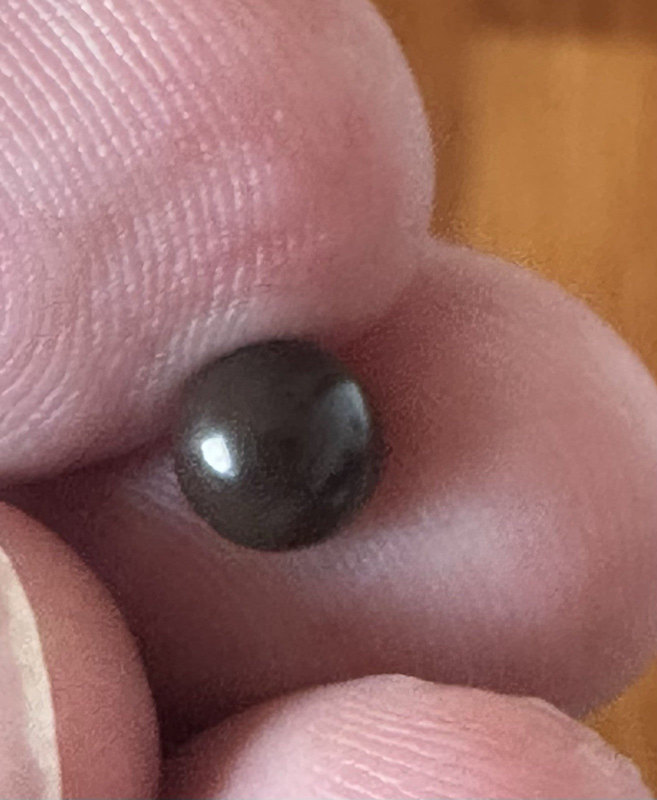 A Beautiful 6mm 1.39ct Natural Dark Brown Pearl GIA Certificate