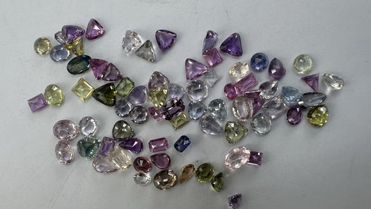A Closeout Unheated Multicolour Sapphire Wholesale Lot 57.96ct