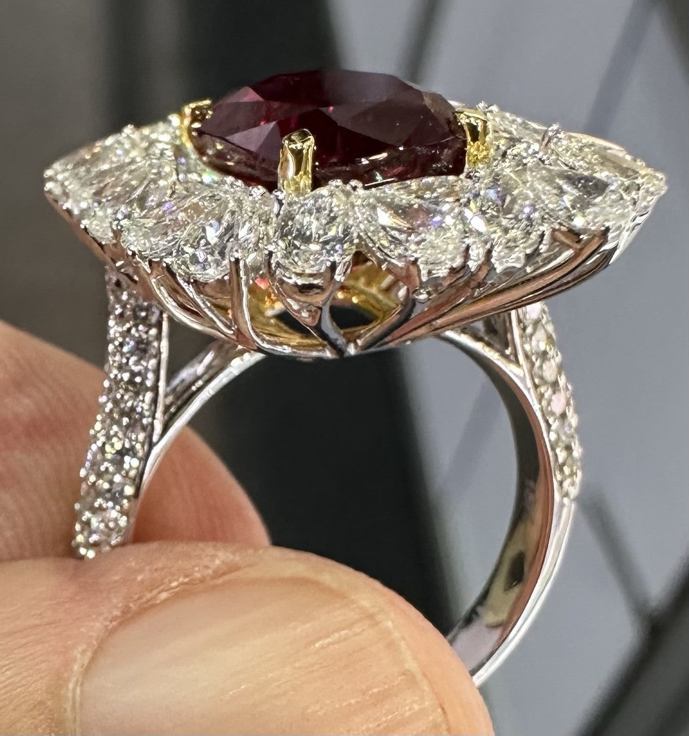 A Sensational Unheated No Heat 5.07ct Thai Ruby Ring GIA