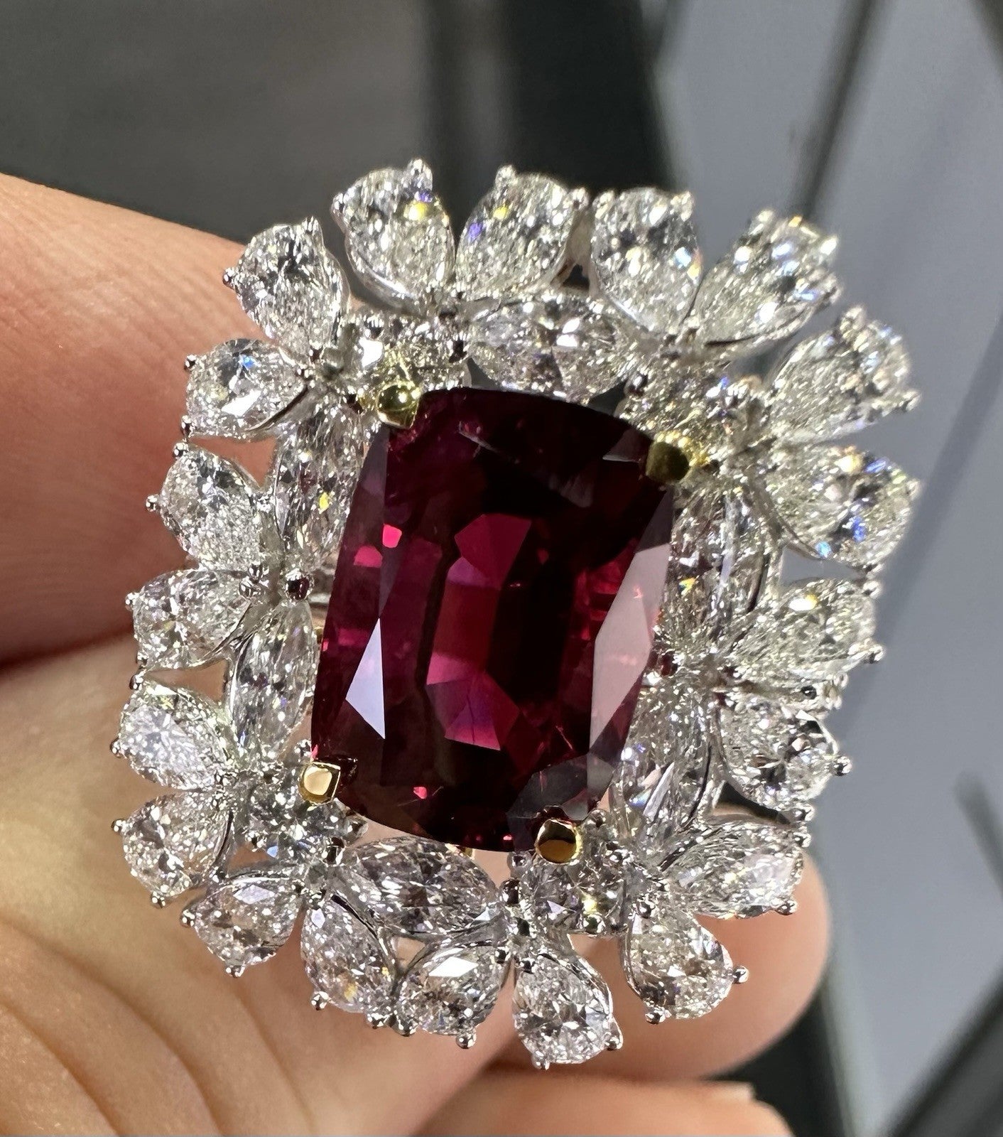 A Sensational Unheated No Heat 5.07ct Thai Ruby Ring GIA