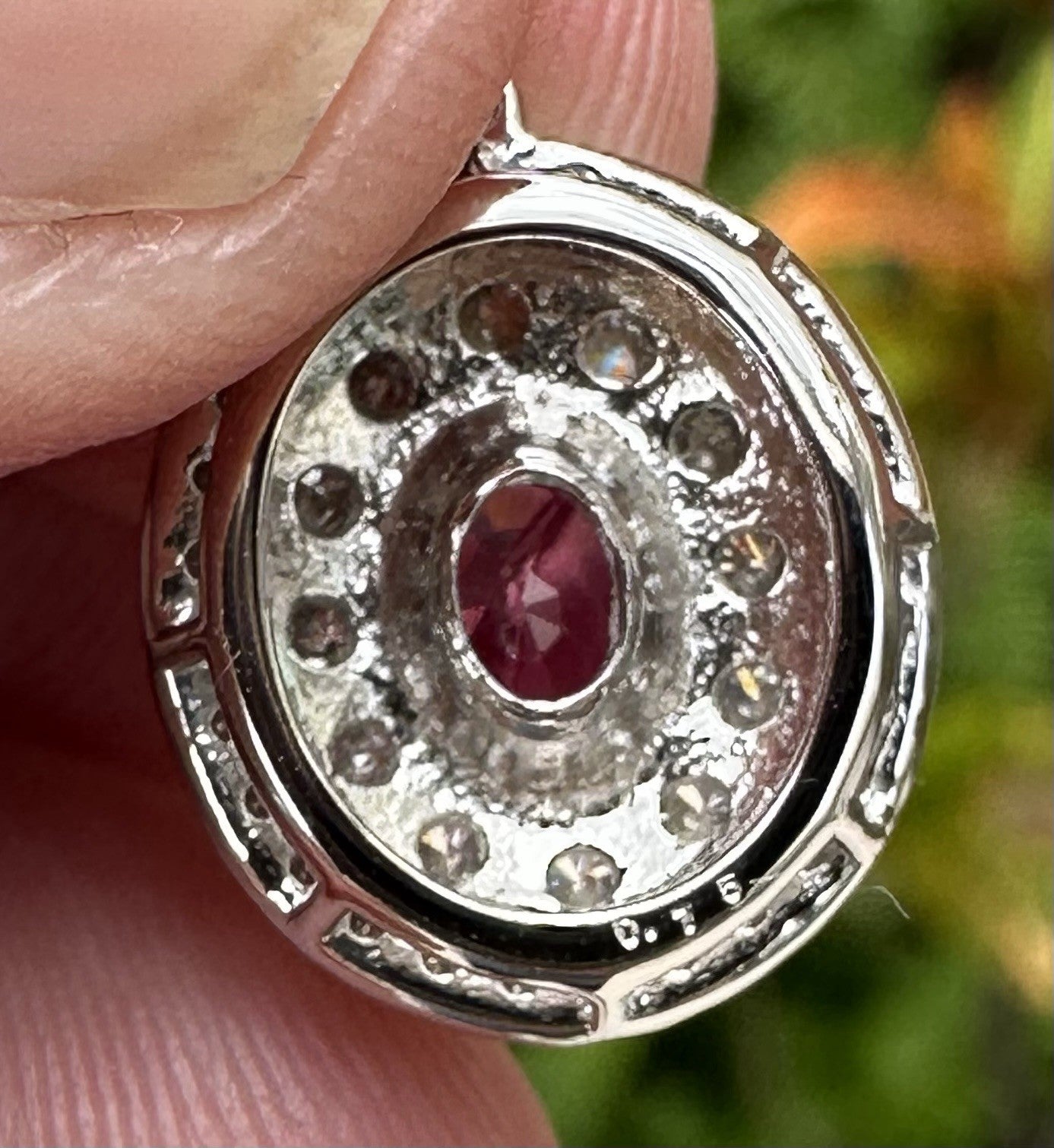 A Superb Unheated No Heat 1.21ct Burma Ruby & Diamond Pendant & GIA Certificate