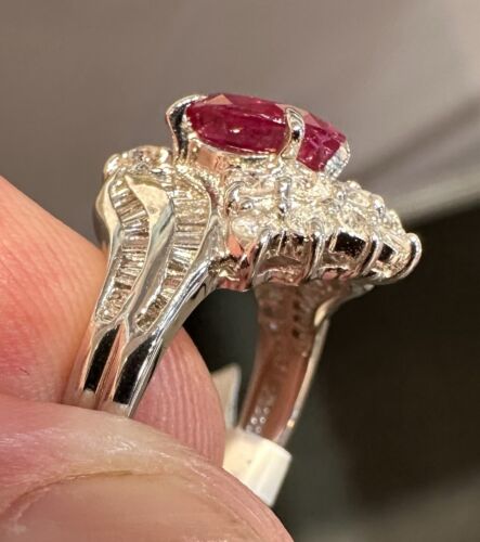 Sensational 2.04ct Ruby & Diamond Platinum Ring