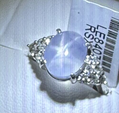 An Exquisite Sri Lanka 8.23ct Star Sapphire & Diamond Platinum Ring