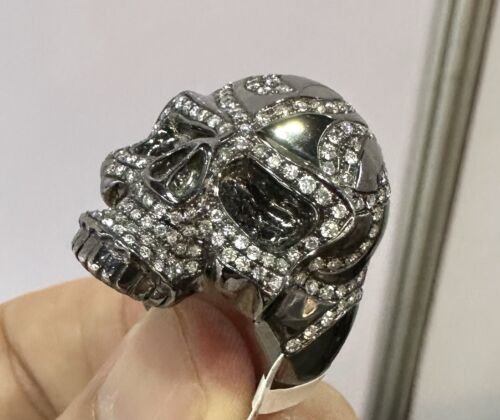 An Extraordinary 18k & Diamond Skull Ring