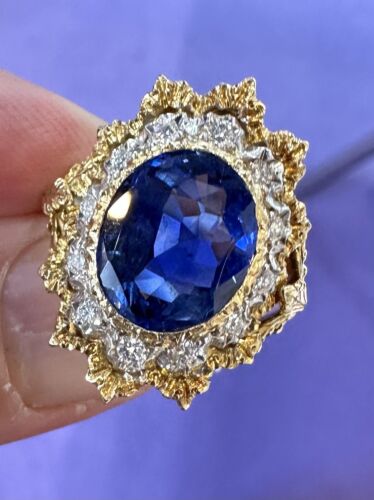 Magnificent Unheated No Heat 6.83ct Blue Sapphire Ring GIA Cert