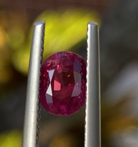 A Superb Unheated 1.27ct Burma Pigeon’s Blood Vivid Red Ruby Lotus C