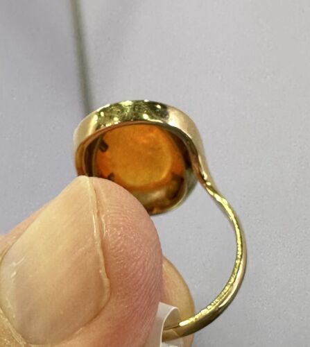 Delightful 4.57ct Mexican Fire Opal & Diamond 18k Ring