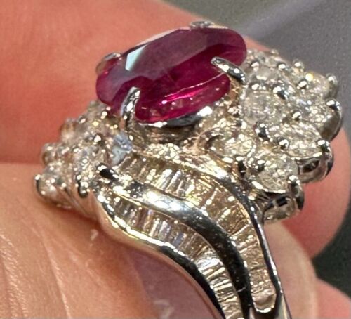 Sensational 2.04ct Ruby & Diamond Platinum Ring