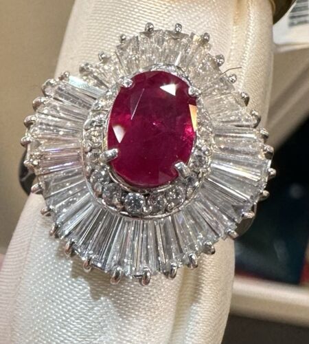 Sensational 2.04ct Ruby & Diamond Platinum Ring