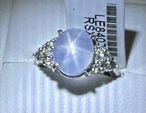 An Exquisite Sri Lanka 8.23ct Star Sapphire & Diamond Platinum Ring