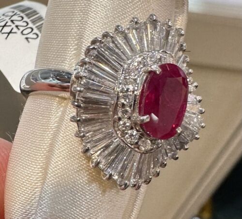 Sensational 2.04ct Ruby & Diamond Platinum Ring