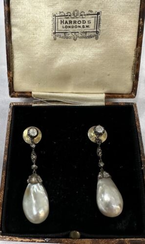 A Fine And Important Pair Of Antique Natural Pearl Earrings SSEF