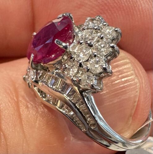 Sensational 2.04ct Ruby & Diamond Platinum Ring