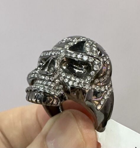 An Extraordinary 18k & Diamond Skull Ring