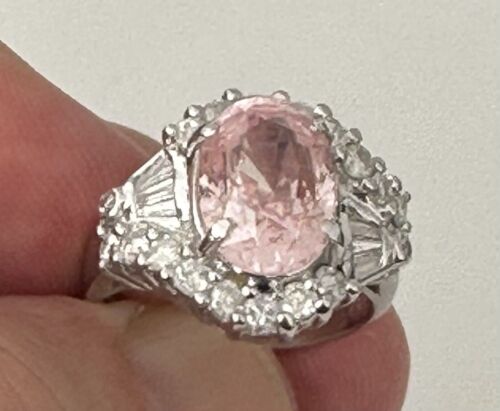 A Magnificent No Heat Unheated 6.04ct Padparadscha Sapphire Ring GRS