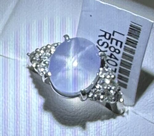 An Exquisite Sri Lanka 8.23ct Star Sapphire & Diamond Platinum Ring