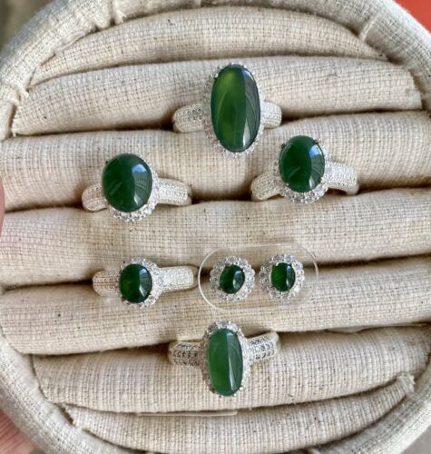 Closeout Wholesale Parcel 7pc 16.40ct Burma Fei Cui Jadeite Cabochons