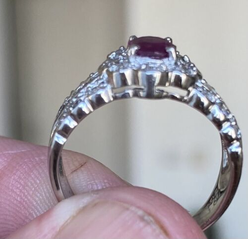 Beautiful Unheated No Heat 1.01ct Burma Ruby & Diamond Ring GIA