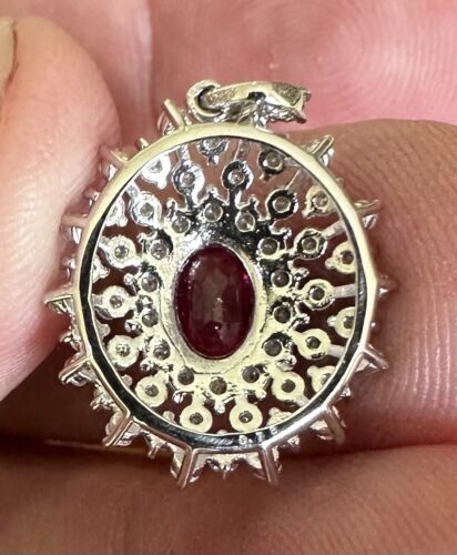 A Superb Unheated 1.00ct Burma Pigeon’s Blood Ruby Pendant AIGS