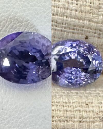 A Stunning Unheated No Heat 3.89ct Violet-Purple Color Change Sapphire