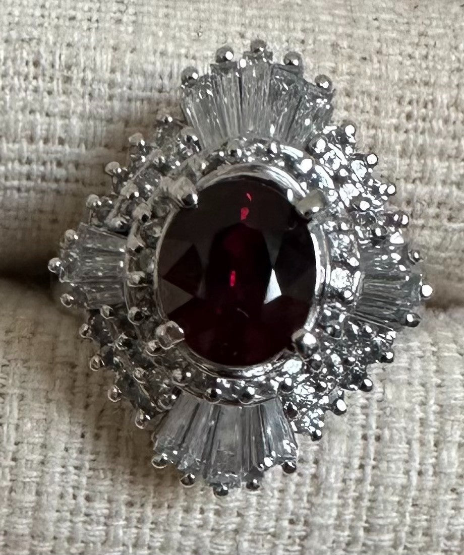 Unheated 1.71ct Pigeon’s Blood Ruby Ring NO Heat AIGS Certificate