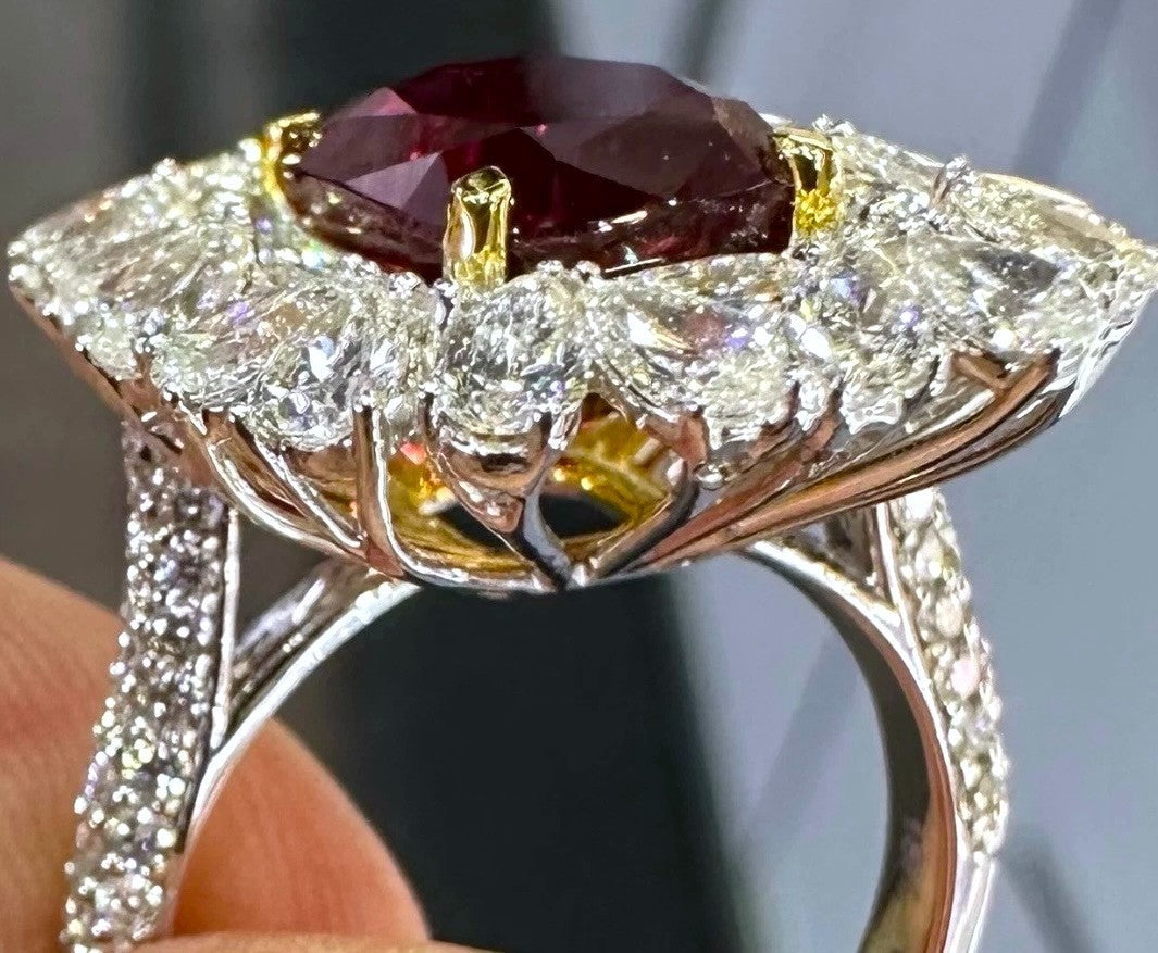 Unheated No Heat 5.19ct Thai Ruby Ring GIA - World Class!