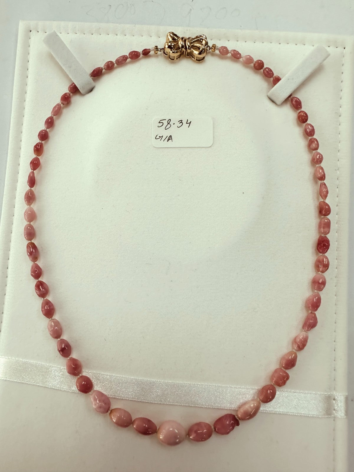 A Magnificent 58.34ct Conch Pearl Necklace GIA Certificate