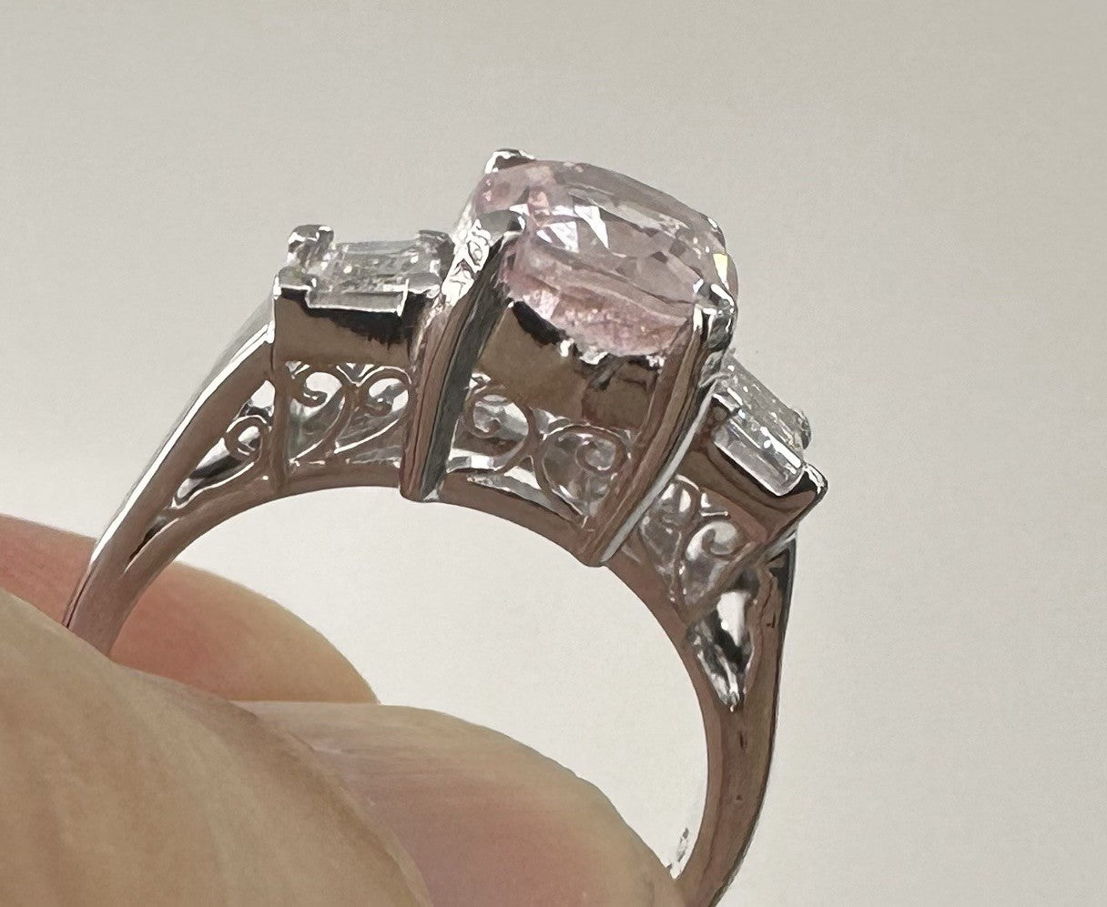 Sensational Unheated No Heat 3.06ct Padparadscha Sapphire Ring AIGS Certificate