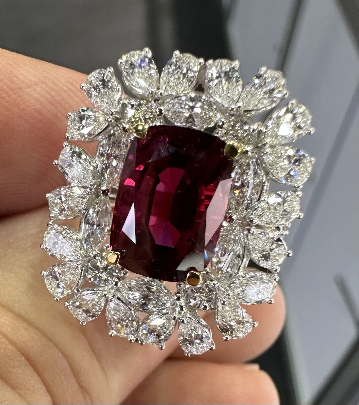 A Sensational Unheated No Heat 5.07ct Thai Ruby Ring GIA
