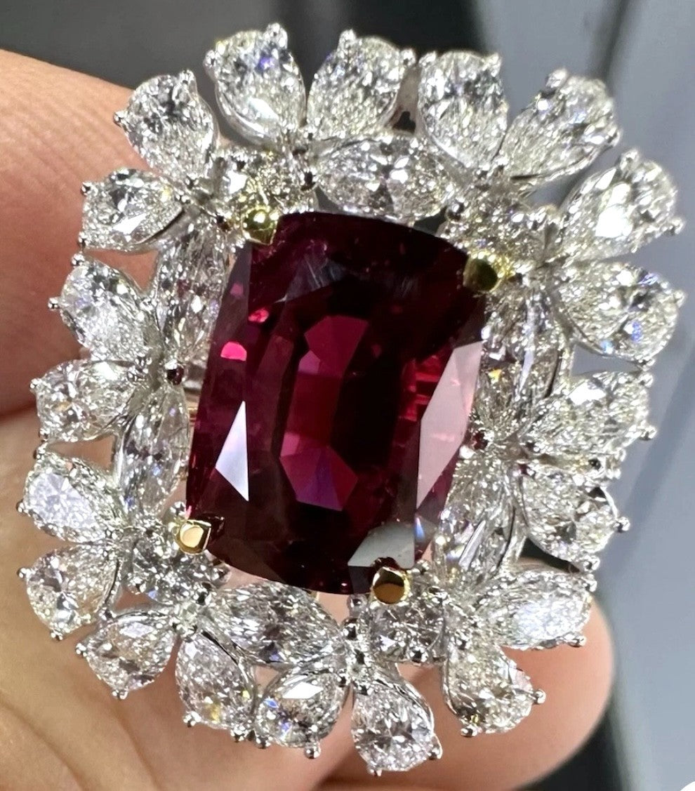 Unheated No Heat 5.19ct Thai Ruby Ring GIA - World Class!