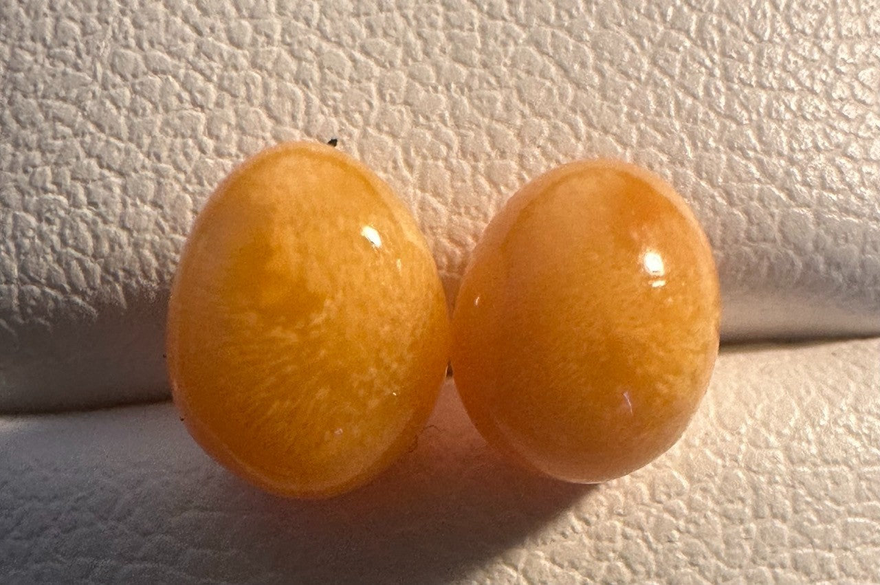 Melo Pearl Pair 4.24ct - Natural Pearl - Rare+Delightful!
