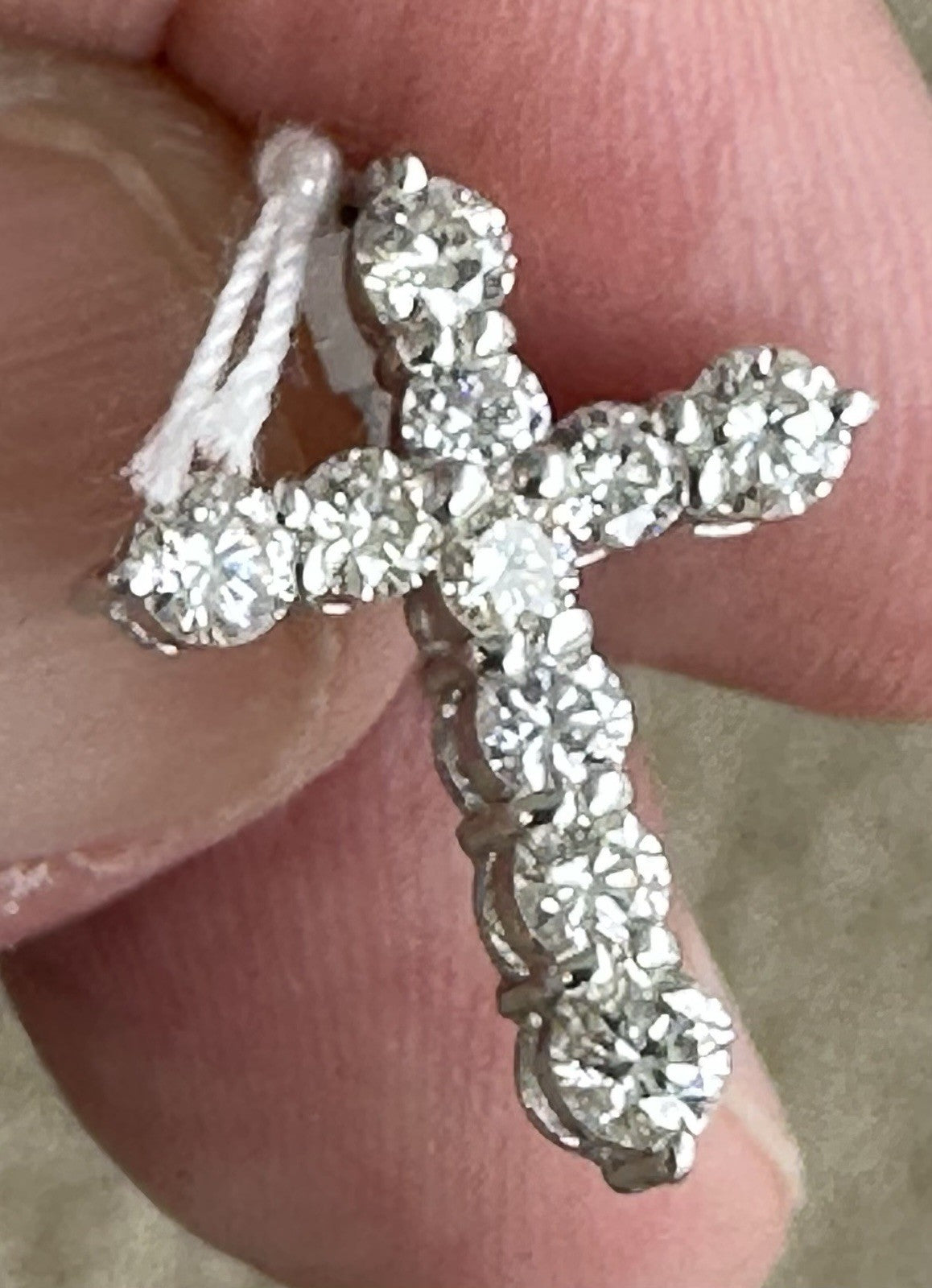 Diamond 1.00ct Platinum Cross Pendant