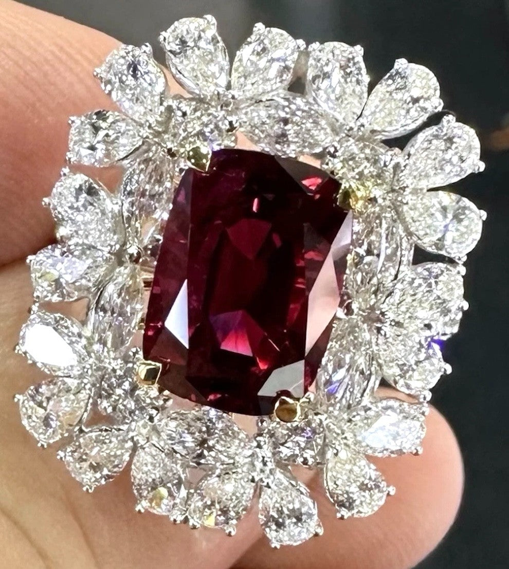 Unheated No Heat 5.19ct Thai Ruby Ring GIA - World Class!