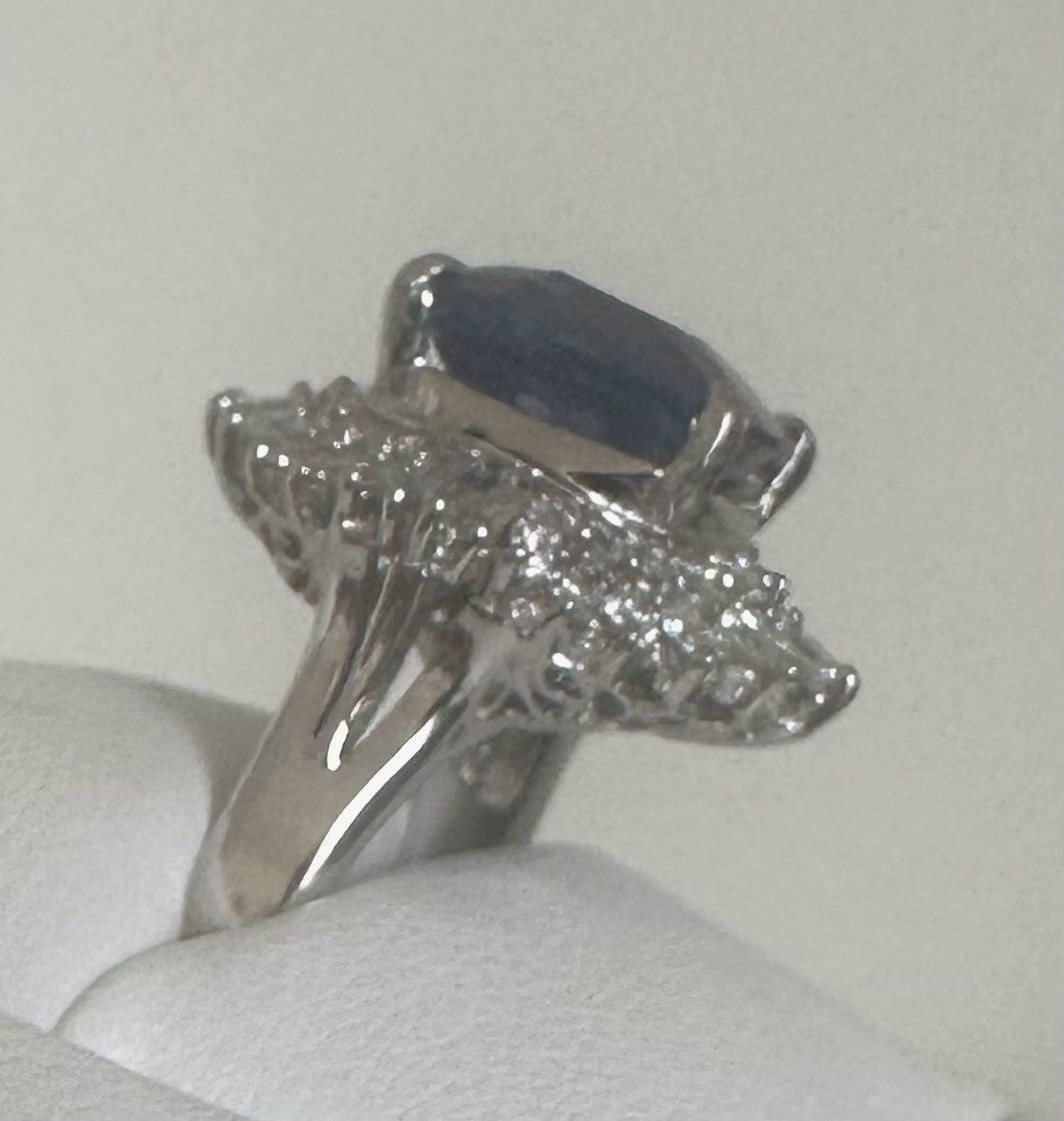 Unheated 6.00ct Blue Sapphire No Heat Platinum & Diamond Ring AIGS - Stunning!