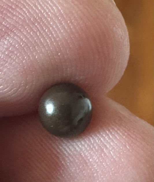 A Beautiful 6mm 1.39ct Natural Dark Brown Pearl GIA Certificate