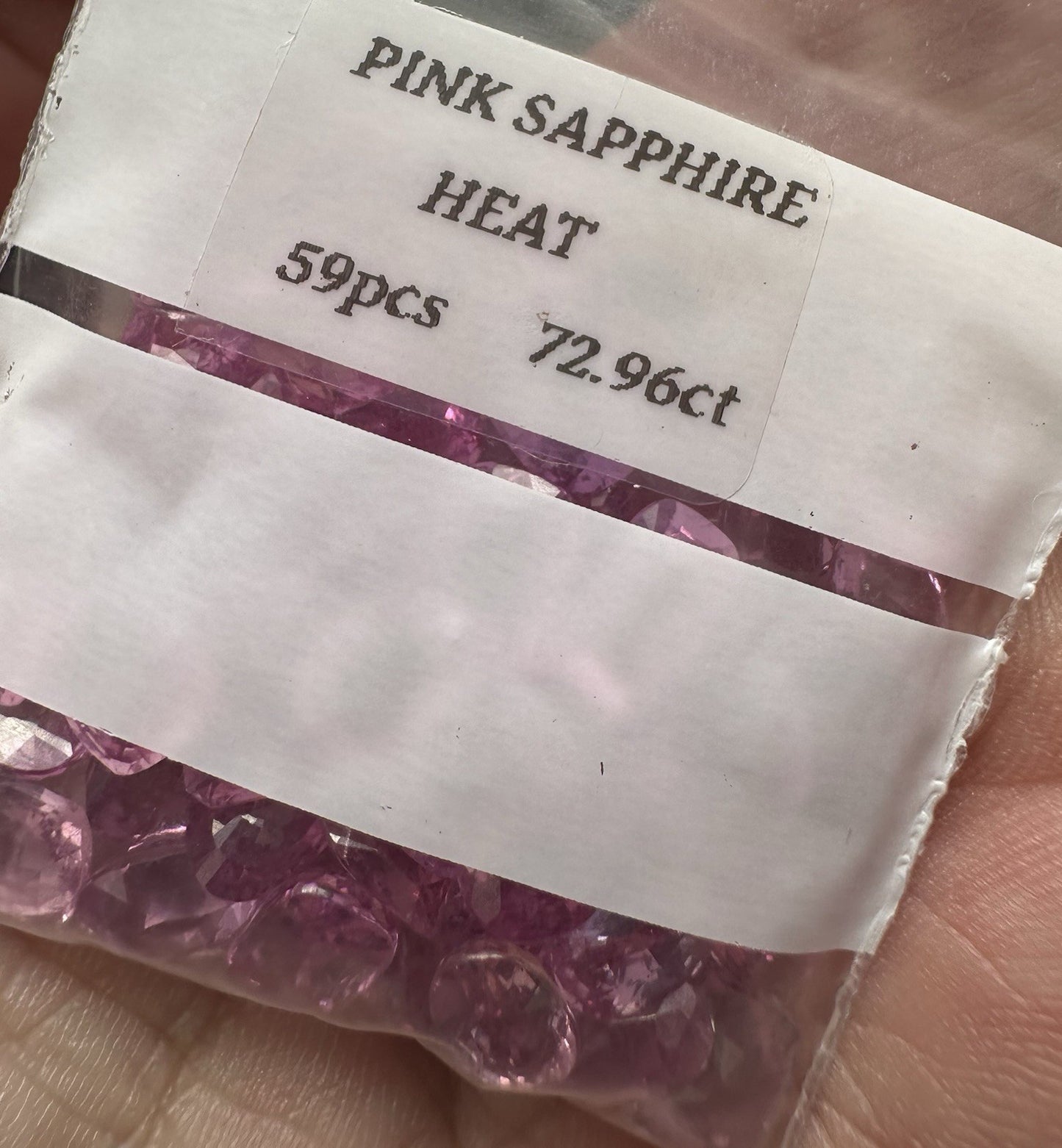 Closeout Sri Lanka Pink Sapphire Lot 72.96