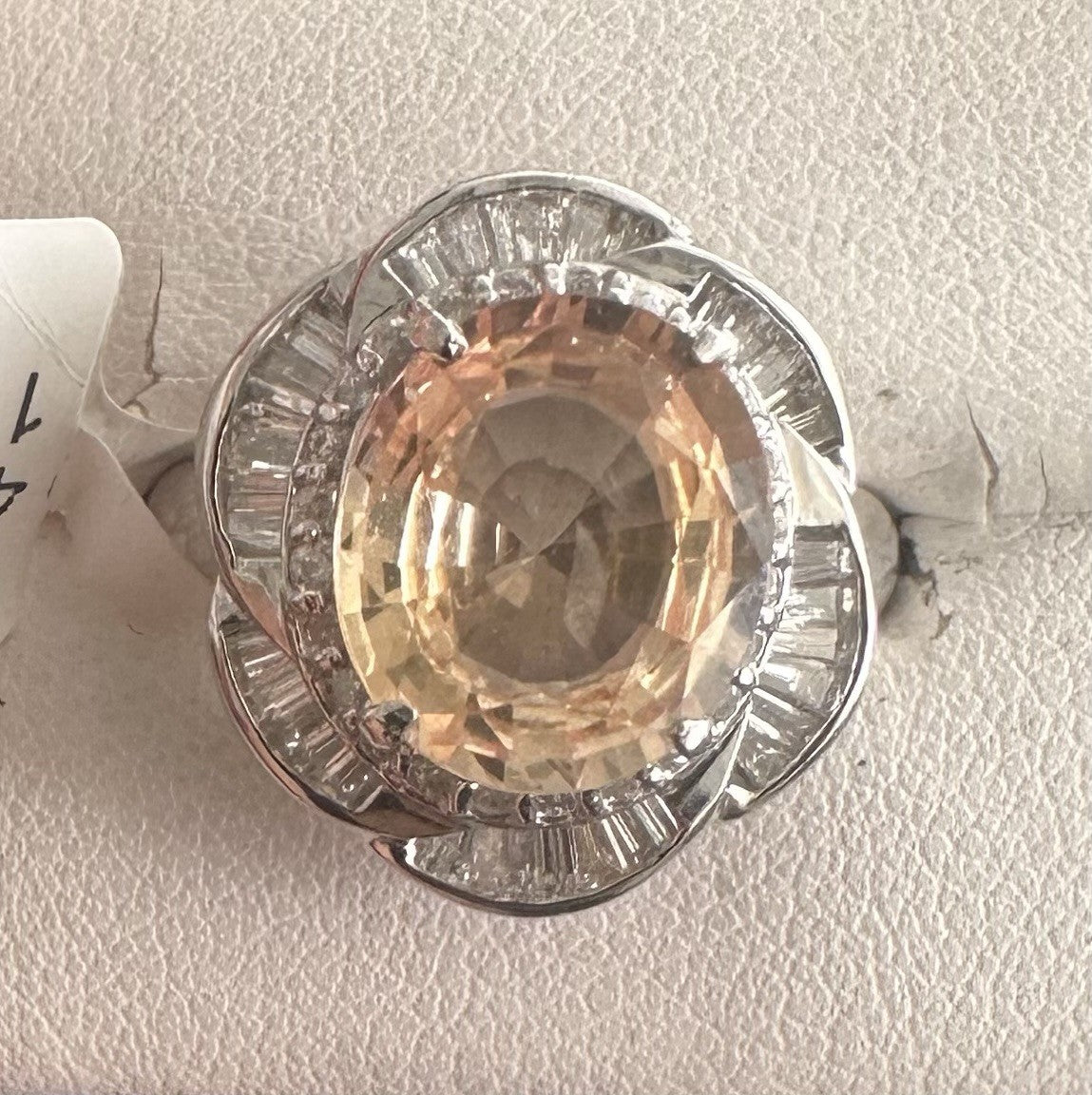 A Magnificent No Heat Unheated 4.71ct Padparadscha Sapphire Ring & AIGS Cert
